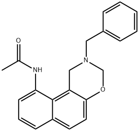N-(2-benzyl-2,3-dihydro-1H-naphtho[1,2-e][1,3]oxazin-10-yl)acetamide Structure