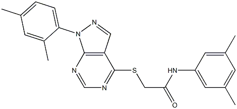 N-(3,5-dimethylphenyl)-2-[1-(2,4-dimethylphenyl)pyrazolo[3,4-d]pyrimidin-4-yl]sulfanylacetamide Structure