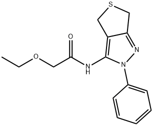 2-ethoxy-N-(2-phenyl-4,6-dihydrothieno[3,4-c]pyrazol-3-yl)acetamide Structure