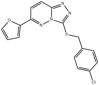 3-[(4-chlorophenyl)methylsulfanyl]-6-(furan-2-yl)-[1,2,4]triazolo[4,3-b]pyridazine Structure