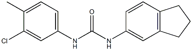 1-(3-chloro-4-methylphenyl)-3-(2,3-dihydro-1H-inden-5-yl)urea Structure