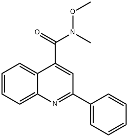 N-methoxy-N-methyl-2-phenylquinoline-4-carboxamide 구조식 이미지