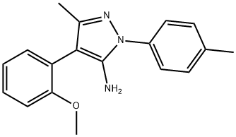 4-(2-METHOXYPHENYL)-3-METHYL-1-TOSYL-1H-PYRAZOL-5-AMINE Structure