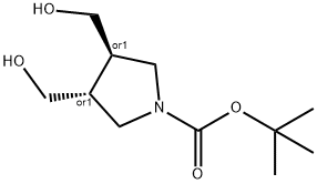 trans-tert-Butyl 3,4-bis(hydroxymethyl)pyrrolidine-1-carboxylate Structure