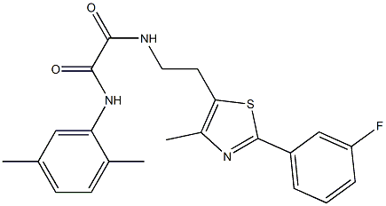 N'-(2,5-dimethylphenyl)-N-[2-[2-(3-fluorophenyl)-4-methyl-1,3-thiazol-5-yl]ethyl]oxamide Structure