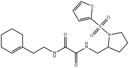 N-[2-(cyclohexen-1-yl)ethyl]-N'-[(1-thiophen-2-ylsulfonylpyrrolidin-2-yl)methyl]oxamide Structure