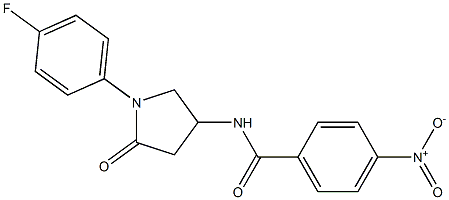 N-[1-(4-fluorophenyl)-5-oxopyrrolidin-3-yl]-4-nitrobenzamide Structure