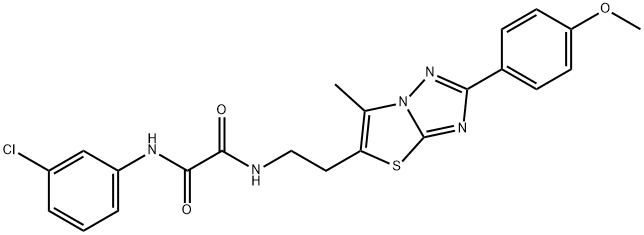 N'-(3-chlorophenyl)-N-[2-[2-(4-methoxyphenyl)-6-methyl-[1,3]thiazolo[3,2-b][1,2,4]triazol-5-yl]ethyl]oxamide Structure