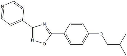 5-[4-(2-methylpropoxy)phenyl]-3-pyridin-4-yl-1,2,4-oxadiazole Structure