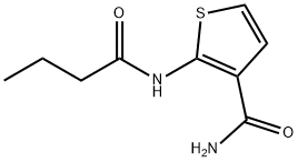 2-butyramidothiophene-3-carboxamide Structure