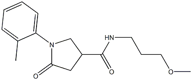 N-(3-methoxypropyl)-1-(2-methylphenyl)-5-oxopyrrolidine-3-carboxamide Structure