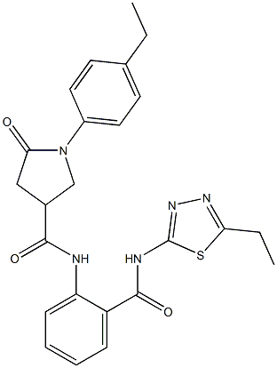 1-(4-ethylphenyl)-N-[2-[(5-ethyl-1,3,4-thiadiazol-2-yl)carbamoyl]phenyl]-5-oxopyrrolidine-3-carboxamide Structure