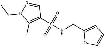 1-ethyl-N-(furan-2-ylmethyl)-5-methylpyrazole-4-sulfonamide Structure