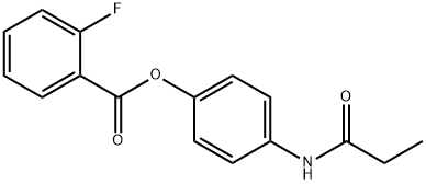 [4-(propanoylamino)phenyl] 2-fluorobenzoate 구조식 이미지