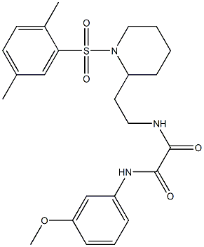 N-[2-[1-(2,5-dimethylphenyl)sulfonylpiperidin-2-yl]ethyl]-N'-(3-methoxyphenyl)oxamide Structure