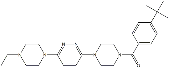 (4-tert-butylphenyl)-[4-[6-(4-ethylpiperazin-1-yl)pyridazin-3-yl]piperazin-1-yl]methanone Structure