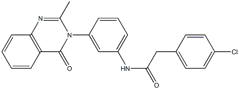 2-(4-chlorophenyl)-N-[3-(2-methyl-4-oxoquinazolin-3-yl)phenyl]acetamide Structure