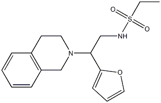 N-[2-(3,4-dihydro-1H-isoquinolin-2-yl)-2-(furan-2-yl)ethyl]ethanesulfonamide Structure