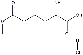 RS-2-Aminoadipic acid 6-methyl ester hydrochloride 구조식 이미지