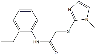 N-(2-ethylphenyl)-2-(1-methylimidazol-2-yl)sulfanylacetamide Structure