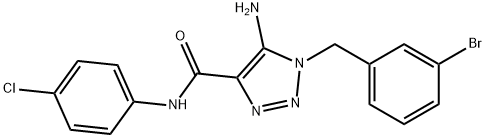 5-amino-1-[(3-bromophenyl)methyl]-N-(4-chlorophenyl)triazole-4-carboxamide Structure