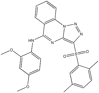 N-(2,4-dimethoxyphenyl)-3-(2,5-dimethylphenyl)sulfonyltriazolo[1,5-a]quinazolin-5-amine Structure