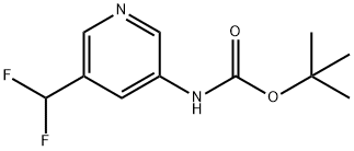 (5-Difluoromethyl-pyridin-3-yl)-carbamic acid tert-butyl ester Structure