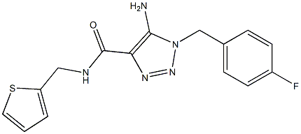 5-amino-1-[(4-fluorophenyl)methyl]-N-(thiophen-2-ylmethyl)triazole-4-carboxamide Structure