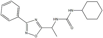 1-cyclohexyl-3-[1-(3-phenyl-1,2,4-oxadiazol-5-yl)ethyl]urea Structure