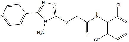 2-[(4-amino-5-pyridin-4-yl-1,2,4-triazol-3-yl)sulfanyl]-N-(2,6-dichlorophenyl)acetamide Structure