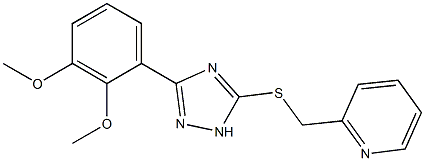 2-(((3-(2,3-DIMETHOXYPHENYL)-1H-1,2,4-TRIAZOL-5-YL)THIO)METHYL)PYRIDINE Structure