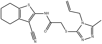 N-(3-cyano-4,5,6,7-tetrahydro-1-benzothiophen-2-yl)-2-[(5-methyl-4-prop-2-enyl-1,2,4-triazol-3-yl)sulfanyl]acetamide Structure