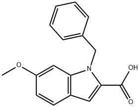 1-benzyl-6-methoxy-1H-indole-2-carboxylic acid 구조식 이미지