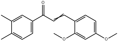 (2E)-3-(2,4-dimethoxyphenyl)-1-(3,4-dimethylphenyl)prop-2-en-1-one 구조식 이미지