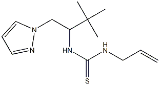 1-(3,3-dimethyl-1-pyrazol-1-ylbutan-2-yl)-3-prop-2-enylthiourea Structure