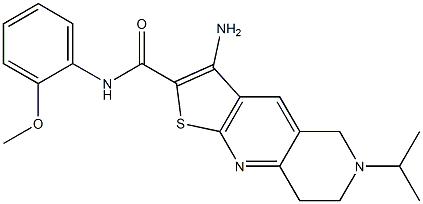 3-amino-N-(2-methoxyphenyl)-6-propan-2-yl-7,8-dihydro-5H-thieno[2,3-b][1,6]naphthyridine-2-carboxamide Structure