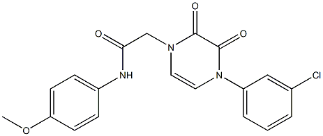 2-[4-(3-chlorophenyl)-2,3-dioxopyrazin-1-yl]-N-(4-methoxyphenyl)acetamide Structure