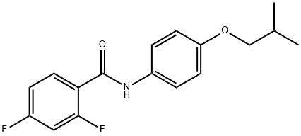 2,4-difluoro-N-[4-(2-methylpropoxy)phenyl]benzamide 구조식 이미지