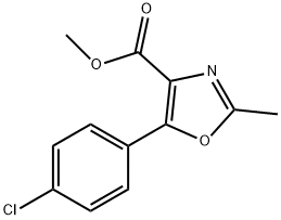 METHYL 5-(4-CHLOROPHENYL)-2-METHYLOXAZOLE-4-CARBOXYLATE Structure