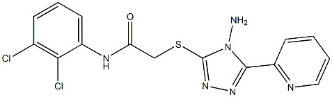 2-[(4-amino-5-pyridin-2-yl-1,2,4-triazol-3-yl)sulfanyl]-N-(2,3-dichlorophenyl)acetamide Structure