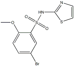 5-bromo-2-methoxy-N-(1,3-thiazol-2-yl)benzenesulfonamide Structure