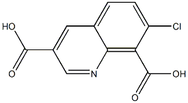 3,8-Quinolinedicarboxylicacid, 7-chloro- Structure