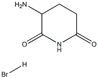 3-Aminopiperidine-2,6-dione hydrobromide Structure