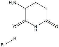 3-Aminopiperidine-2,6-dione hydrobromide 구조식 이미지