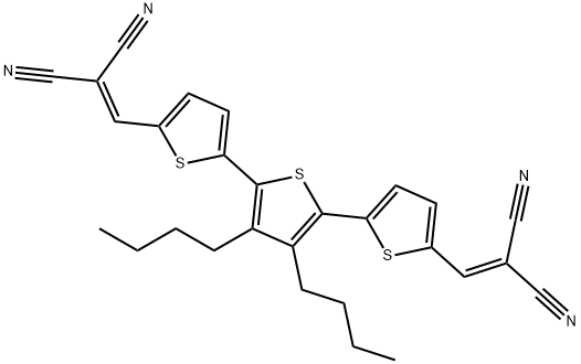 3',4'-Dibutyl-5,5''-bis(dicyanovinyl)-2,2':5',2''-terthiophene Structure
