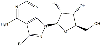 (2R,3R,4S,5R)-2-(4-amino-3-bromo-1H-pyrazolo[3,4-d]pyrimidin-1-yl)-5-(hydroxymethyl)tetrahydrofuran-3,4-diol Structure