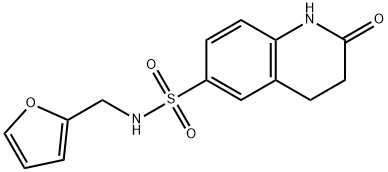 N-(2-furylmethyl)-2-oxo-1,2,3,4-tetrahydro-6-quinolinesulfonamide Structure