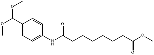 METHYL 7-(4-(DIMETHOXYMETHYL)PHENYLCARBAMOYL)HEPTANOATE Structure