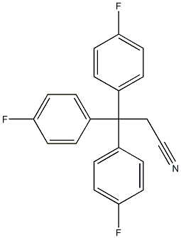 3,3,3-tris(4-fluorophenyl)propanenitrile Structure