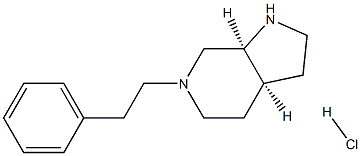 (3aS,7aS)-6-Phenethyloctahydro-1H-pyrrolo[2,3-c]pyridine hydrochloride 구조식 이미지